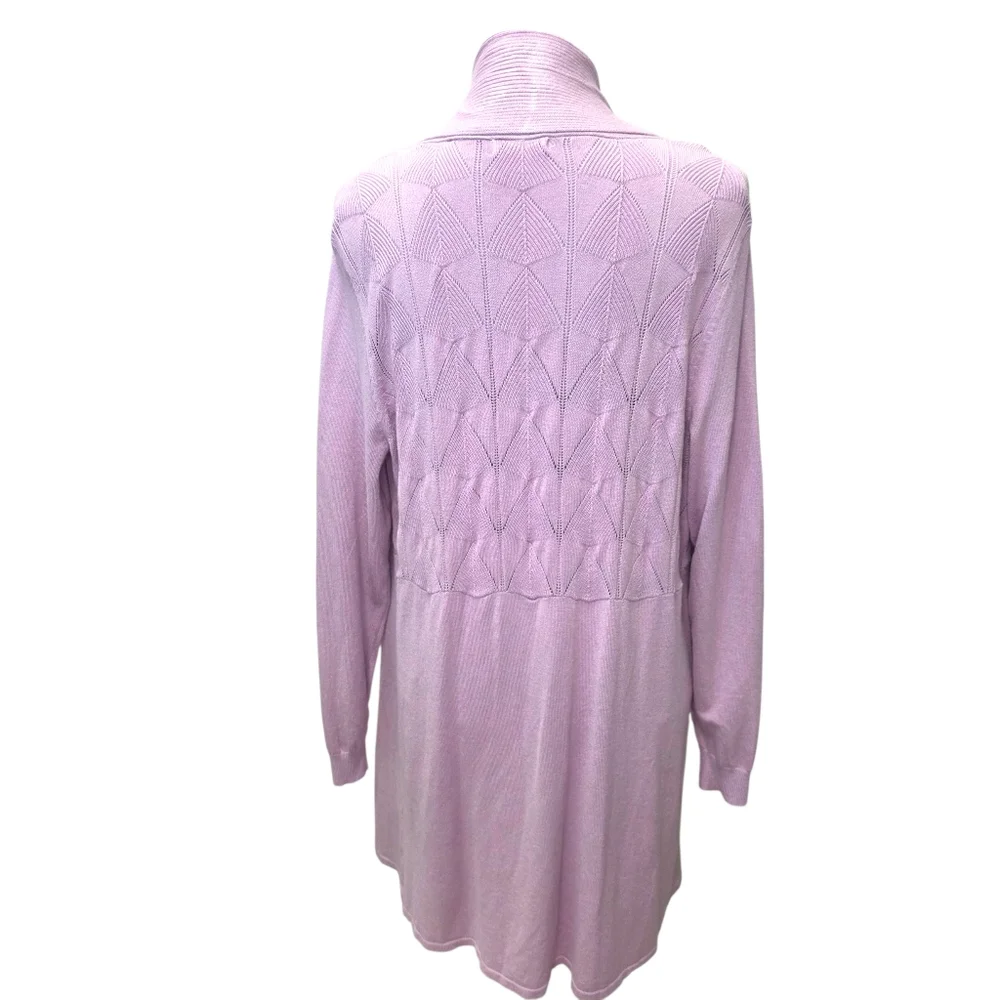 Cato Open Front Cardigan Sweater - Lavender Women's Size 14W-16W